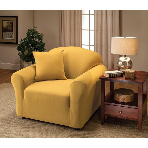 Bedding Beyond Stretch Jersey Chair Slipcover, Yellow - BE2451163
