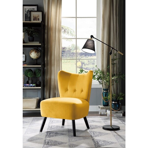 Homelegance Imani Accent Chair, Yellow - 1166YW-1