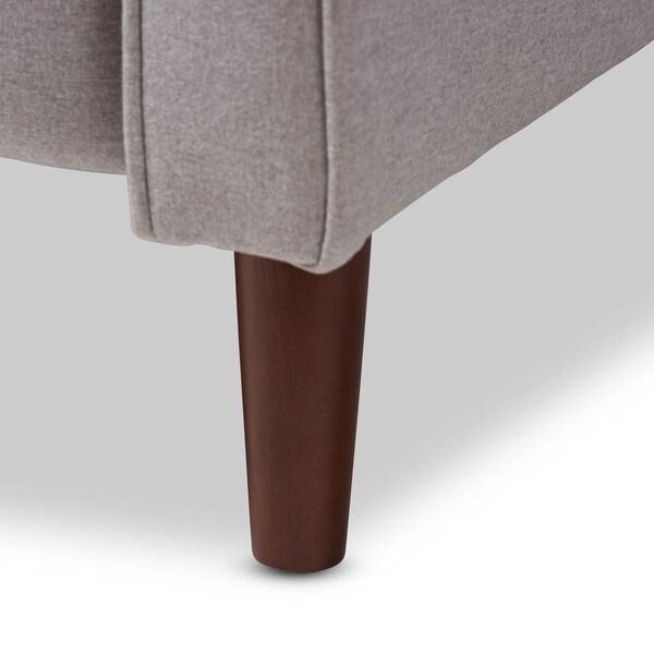 Baxton Studio Mathias Mid-century Modern Light Grey Upholstered Lounge Chair - 143-8135