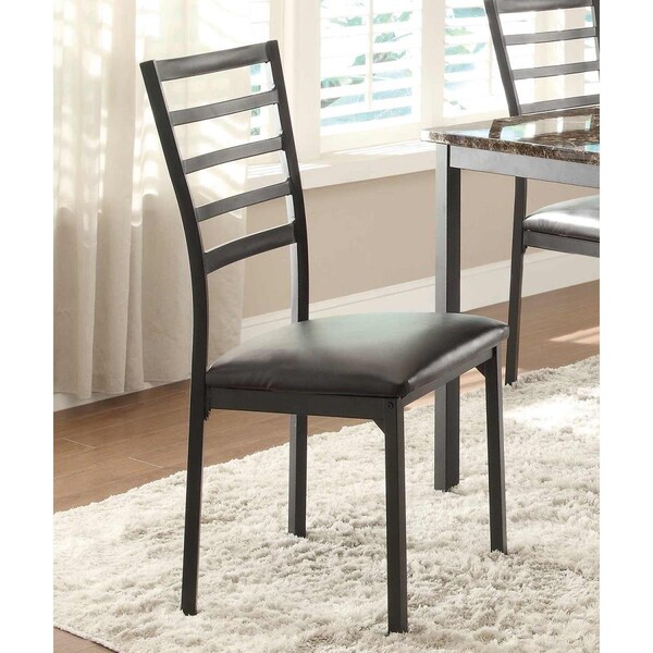 Made4Mattress 38 x 21 x 18 in. 4 Piece Flannery Side Chair - Black - MA2416281