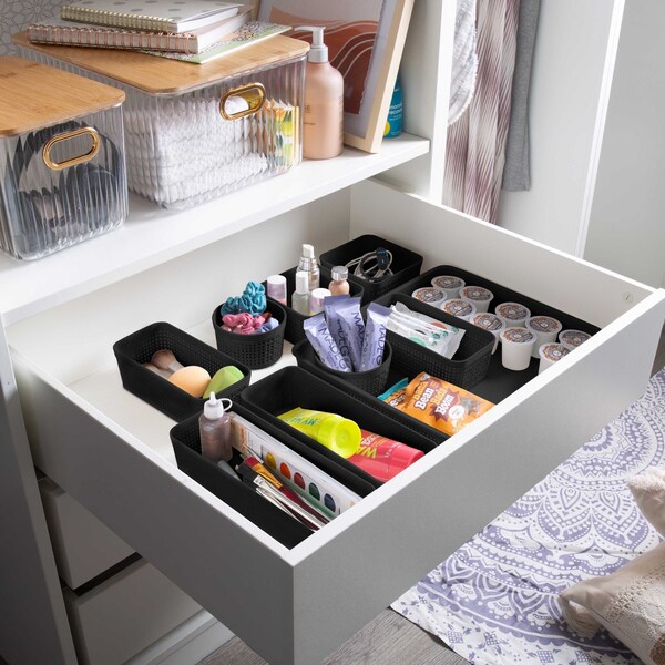 Simplify For Green Living Plastic, Black, 11.22 in W, 13.78 in D, 13.78 in L - 30012-MATTEBLACK