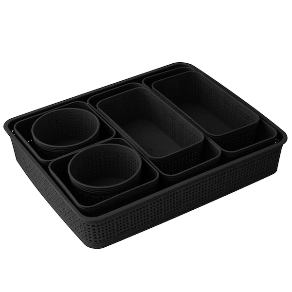 Simplify For Green Living Plastic, Black, 11.22 in W, 13.78 in D, 13.78 in L - 30012-MATTEBLACK