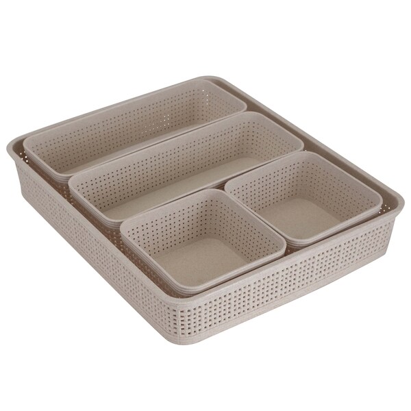 Simplify For Green Living Plastic, Natural, 11.22 in W, 13.78 in D, 13.78 in L - 30012-NATURAL