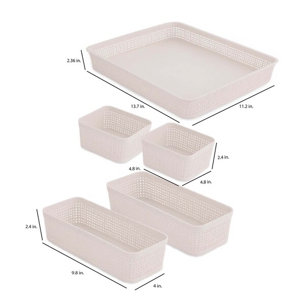 Simplify For Green Living Plastic, Natural, 11.22 in W, 13.78 in D, 13.78 in L - 30012-NATURAL
