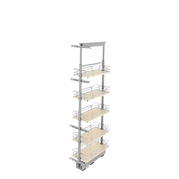 Rev-A-Shelf Steel, Natural, 10 in W, 58.25 in H, 21.72 in L, Light Brown - 5358-10-MP