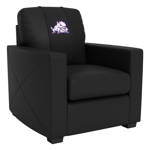Dreamseat Silver Club Chair with TCU Horned Frogs Secondary Logo - XZ7759002CHCDBK-PSCOL13806