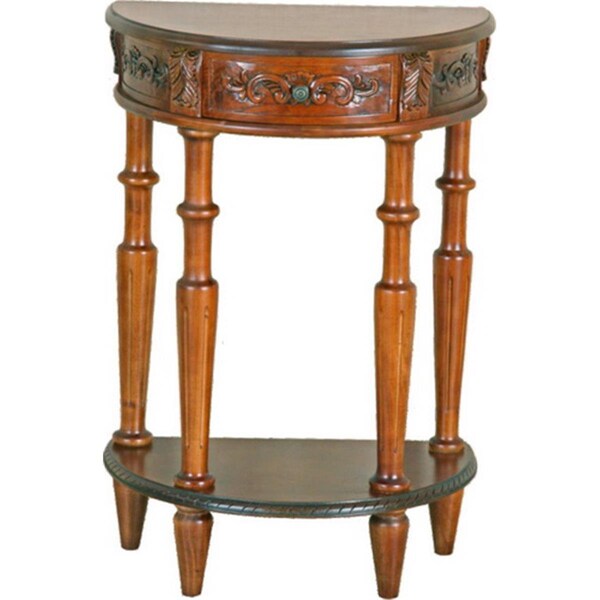 International Caravan Carved Small 1 and 2 Moon 2-Tier Wall Table - 3889