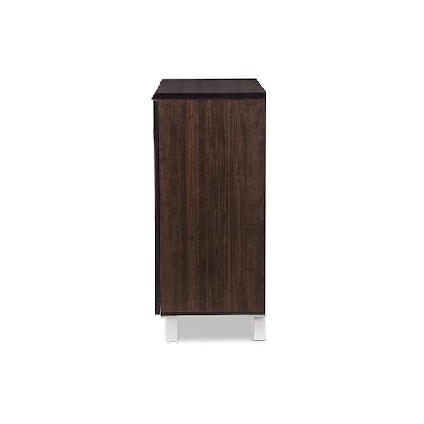 Baxton Studio Excel Modern and Contemporary Dark Brown Sideboard Storage Cabinet - 119-6498