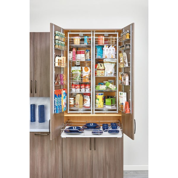 Rev-A-Shelf Steel, Gray, 32.69 in W, 5.07 in H, 21.75 in D, 21.54 in L, Gray - 5330-33BCSC-GR