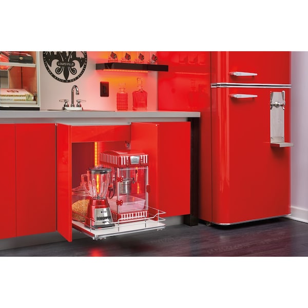 Rev-A-Shelf Steel, Gray, 32.69 in W, 5.07 in H, 21.75 in D, 21.54 in L, Gray - 5330-33BCSC-GR