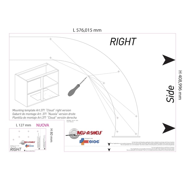 Rev-A-Shelf Steel, Natural, 39 in W, 6.5 in H, 21.75 in D, 21.75 in L, Light Brown - 5371-21-MP-R