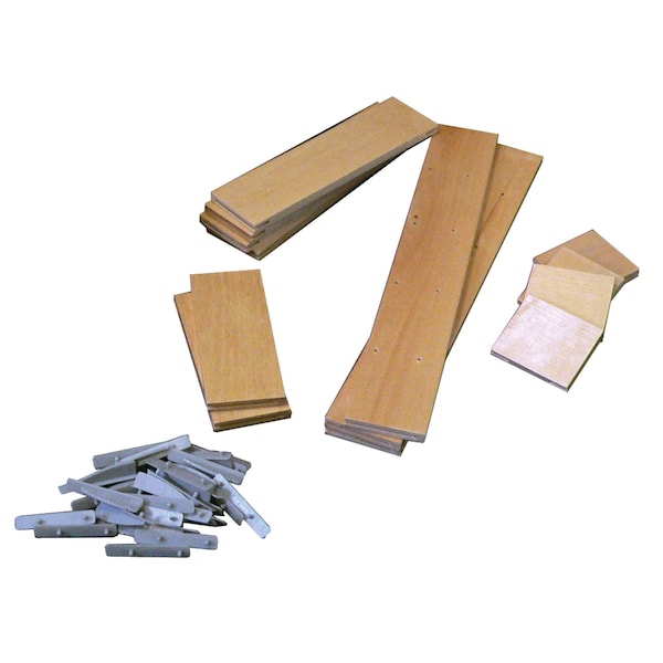 Rev-A-Shelf Maple Veneer, Light Brown, 15.38 in W, 2.5 in H, 19.13 in D, 19.13 in L, Light Brown - LD-4CT21-1