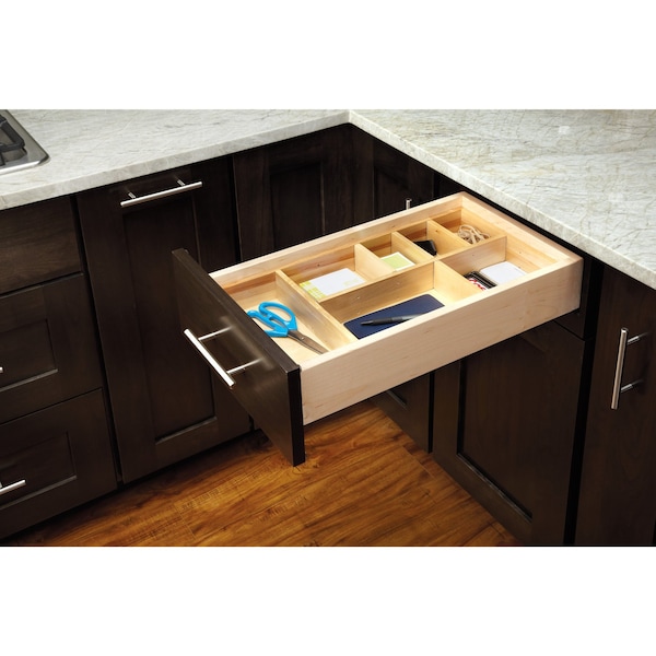 Rev-A-Shelf Maple Veneer, Light Brown, 15.38 in W, 2.5 in H, 19.13 in D, 19.13 in L, Light Brown - LD-4CT21-1
