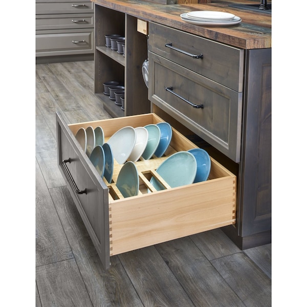 Rev-A-Shelf Maple Veneer, Light Brown, 33.1 in W, 3.09 in H, 22 in D, 22 in L, Light Brown - 4PDI-36