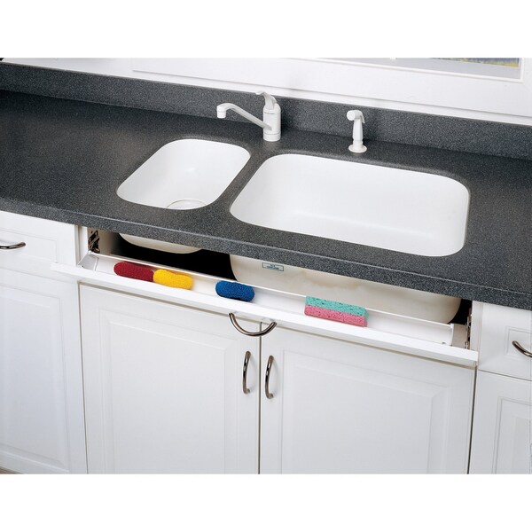 Rev-A-Shelf Polystyrene, Silver, 36 in W, 3.8 in H, 1.7 in D, 2.58 in L, Silver - 6541-36SC-11-52