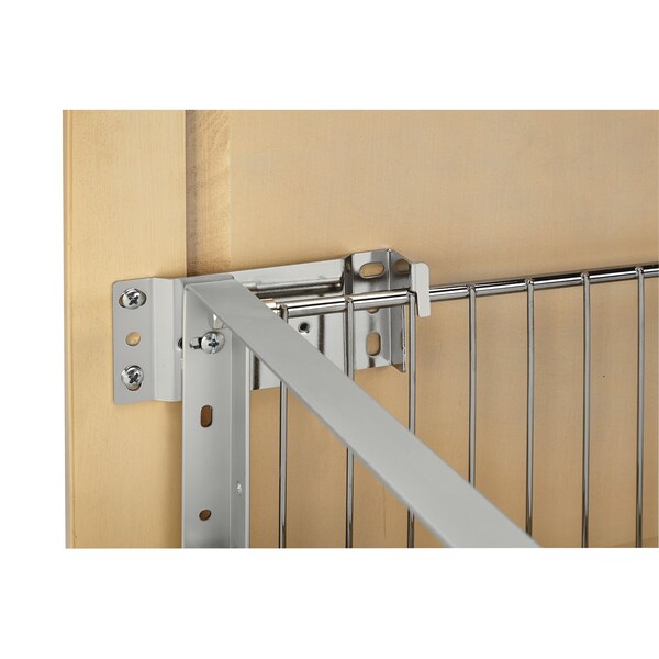 Rev-A-Shelf Steel, Silver, 1.5 in W, 8 in H, 2.15 in D, 2.15 in L, Silver - 5345-DM-KIT-1