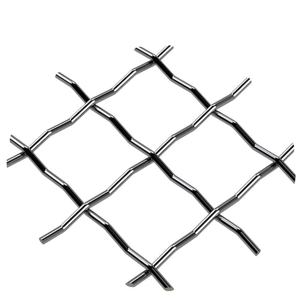 Designs Of Distinction .75" Pressed Single Diamond Decorative Grille - Satin Nickel, 36" W x 48" L Sheet - 013648315CSN1