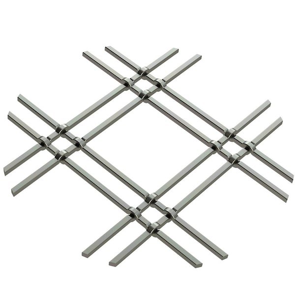 Designs Of Distinction 1" Flat Double Diamond Decorative Grille - Antique Pewter, 18" W x 48" L Sheet - 01184811614PAP1