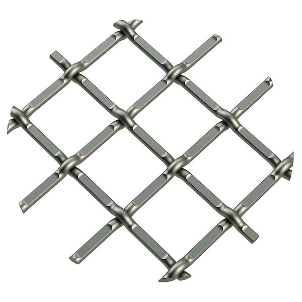 Designs Of Distinction .5" Round Single Diamond Decorative Grille - Antique Pewter, 36" W x 48" L Sheet - 0136481214FAP1