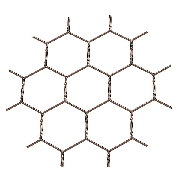 Designs Of Distinction .5" Chicken Wire Decorative Grille - Antique Brass, 18" W x 48" L Sheet - 0118481220TAB1