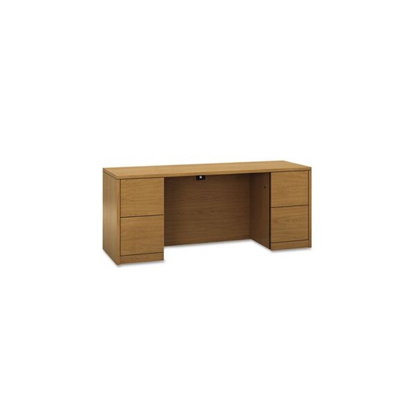 Hon HON, 10500 Series Kneespace Credenza With Full-Height Pedestals, 72w X 24d, Harvest - 105900CC
