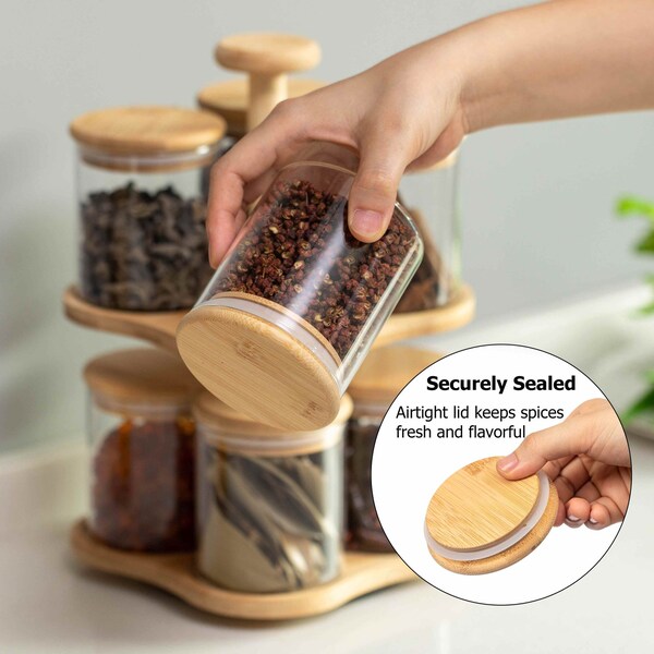 Basicwise Kitchen Stuff, Bamboo, Beige, 7.25 in W, 12 in H, 7.75 in L - QI004705