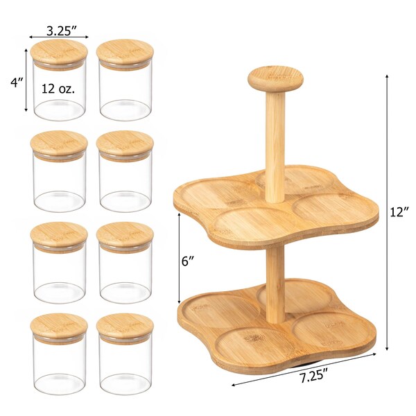 Basicwise Kitchen Stuff, Bamboo, Beige, 7.25 in W, 12 in H, 7.75 in L - QI004705