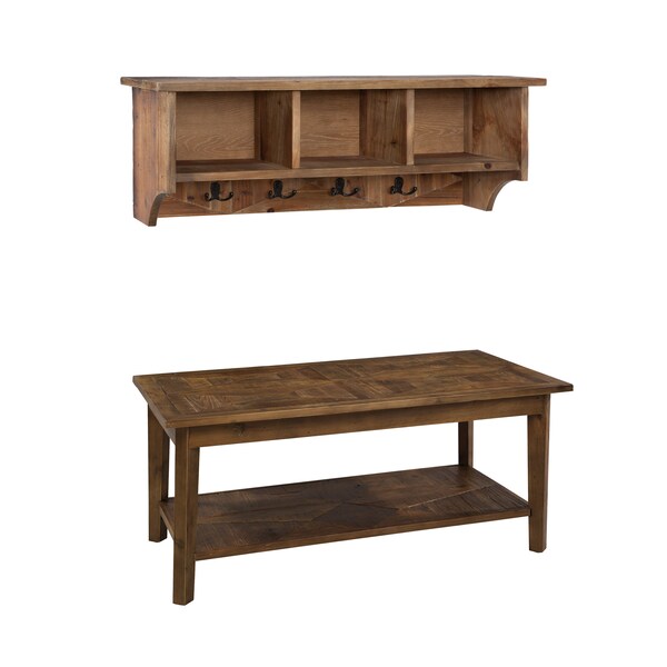 Alaterre Furniture Revive Storage Coat Hook with Bench Set - ARVA030420