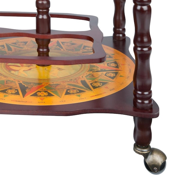 Design Toscano Old World Extended Shelf Italian Replica Globe Bar Cart - SJ33035