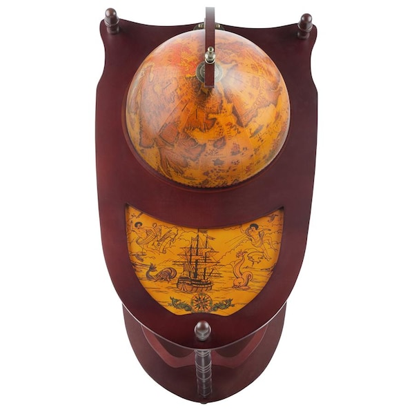 Design Toscano Old World Extended Shelf Italian Replica Globe Bar Cart - SJ33035