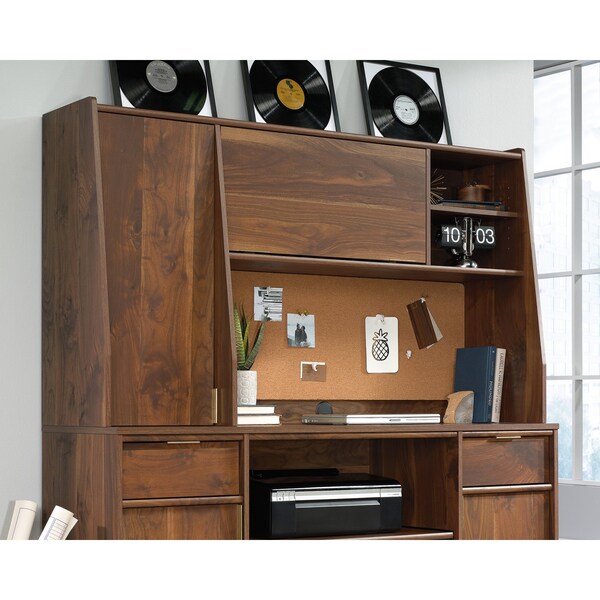 Sauder Clifford Place Hutch Walnut , Attaches to <a href= in./Products/421119 - 422277