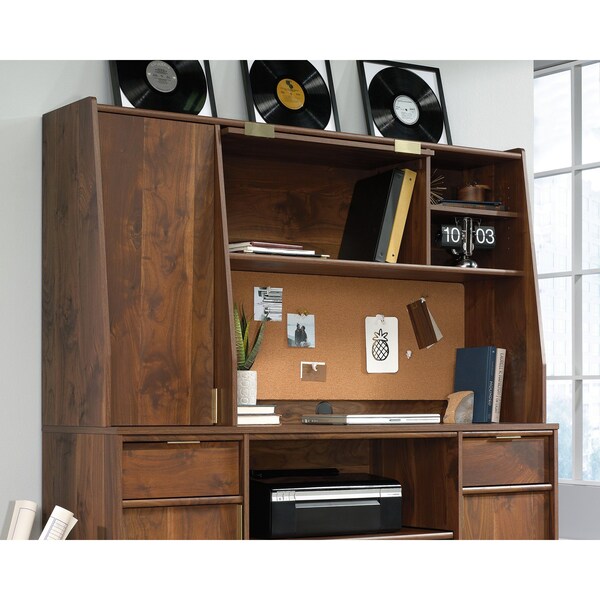 Sauder Clifford Place Hutch Walnut , Attaches to <a href= in./Products/421119 - 422277