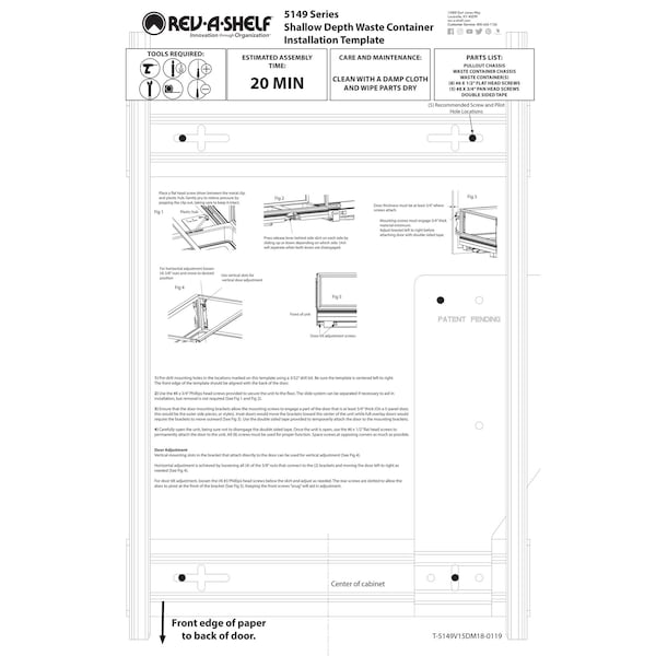 Rev-A-Shelf Aluminum, Silver, 12.13 in W, 19.5 in H, 16 in D, 16 in L, Silver - 5149-15DM18-117