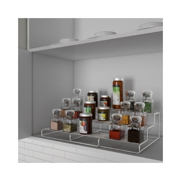 Hastings Home Spice Rack, Adjustable, Expandable 3-tier Organizer for Counter, Cabinet, Pantry-Storage, Canned Food - 969911LQY