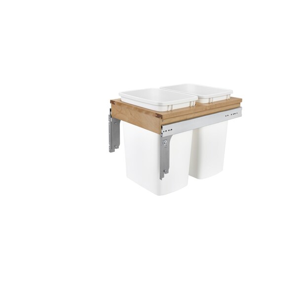 Rev-A-Shelf Maple Veneer, Light Brown, 16.5 in W, 17.75 in H, 22.625 in D, 22.63 in L, Light Brown - 4WCTM-1850DM2-419-FL