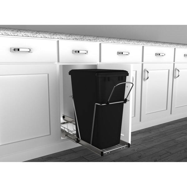 Rev-A-Shelf Steel; Plastic, Chrome, 10.63 in W, 19.25 in H, 22 in D - RV-12KD-18C S