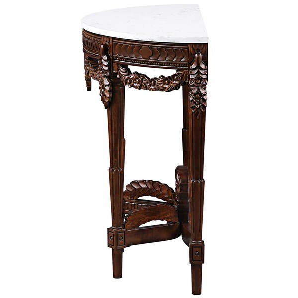 Design Toscano Chateau Gallet Marble-Topped Hardwood Console Table - DY4047