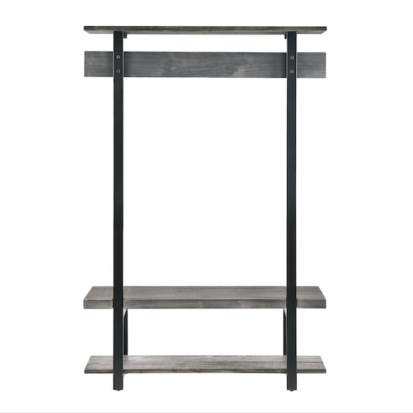 Alaterre Furniture Pomona Entryway Hall Tree with Bench, Shelves & Coat Hooks, Width: 48 - AMBA28SG