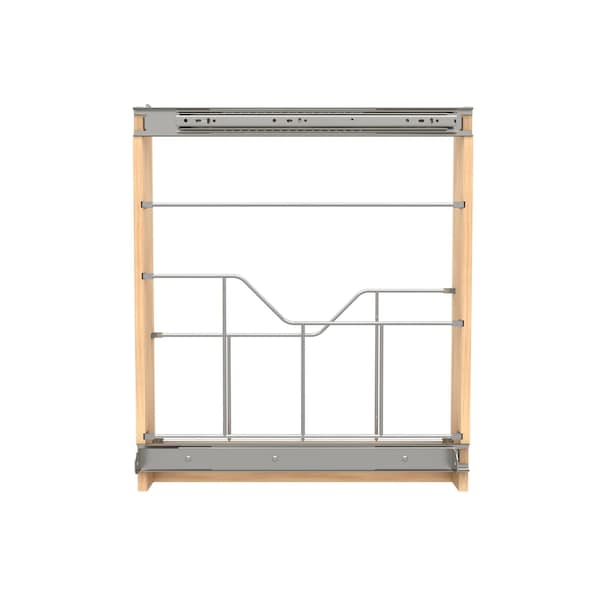 Rev-A-Shelf Maple Veneer, Light Brown, 3 in W, 23.93 in H, 20.75 in L, Light Brown - 448-BSKT-3C
