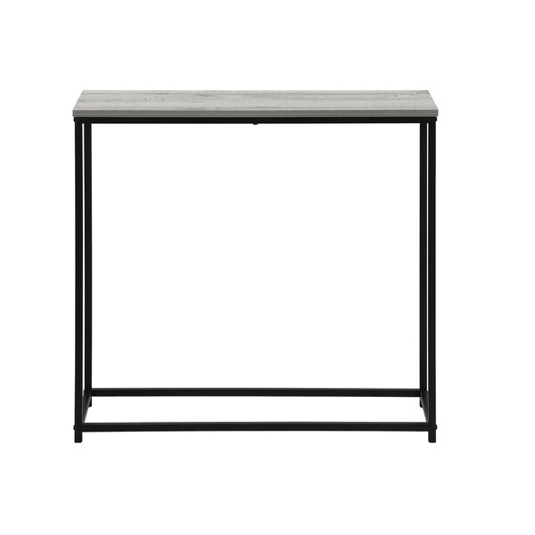 Monarch Specialties Accent Table, Console, Entryway, Narrow, Sofa, Living Room, Bedroom, Grey Laminate, Black Metal - I 2251