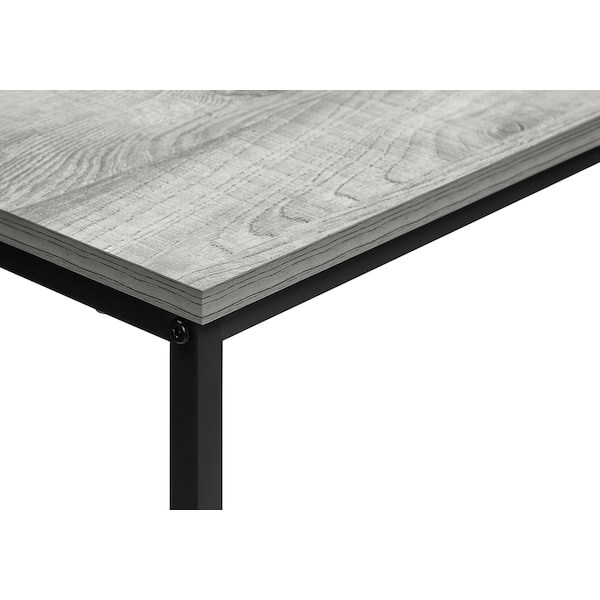 Monarch Specialties Accent Table, Console, Entryway, Narrow, Sofa, Living Room, Bedroom, Grey Laminate, Black Metal - I 2251