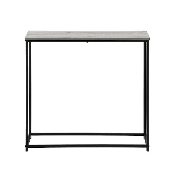 Monarch Specialties Accent Table, Console, Entryway, Narrow, Sofa, Living Room, Bedroom, Grey Laminate, Black Metal - I 2251