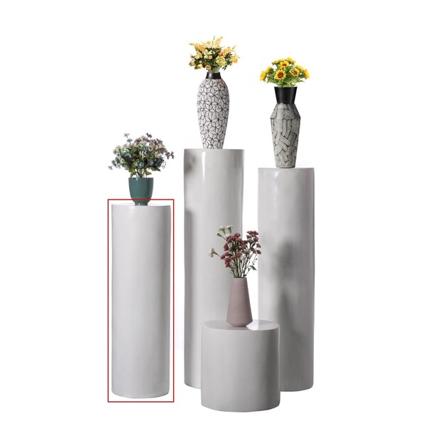 Uniquewise Fiberglass Pillar Column Flower Stand -Photography Props - Cylinder Shape Versatile Pedestal 40 Inch - QI004126-40