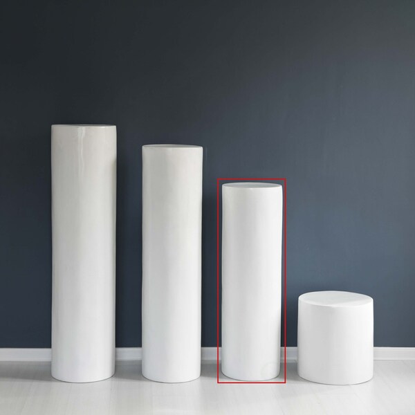 Uniquewise Fiberglass Pillar Column Flower Stand -Photography Props - Cylinder Shape Versatile Pedestal 40 Inch - QI004126-40
