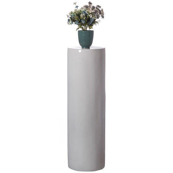 Uniquewise Fiberglass Pillar Column Flower Stand -Photography Props - Cylinder Shape Versatile Pedestal 40 Inch - QI004126-40