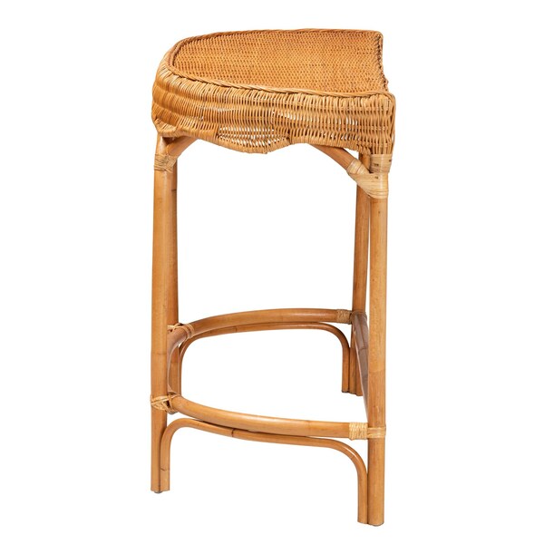 Bali & Pari Wakana Modern Bohemian Natural Brown Rattan Console Table - 241-13399-ZORO