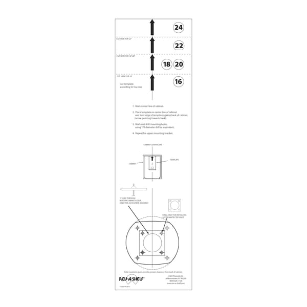 Rev-A-Shelf Polypropylene, White, 18 in W, 56 in H, 18 in D, 18 in L, White - 6065-18-11-52