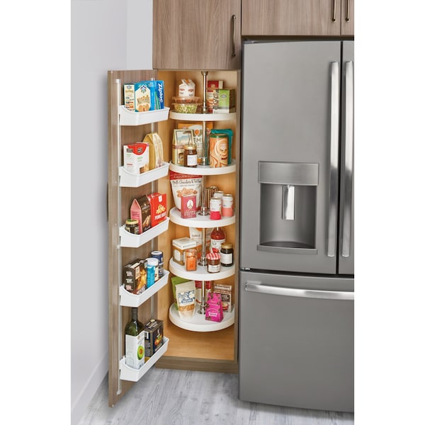 Rev-A-Shelf Polypropylene, White, 18 in W, 56 in H, 18 in D, 18 in L, White - 6065-18-11-52