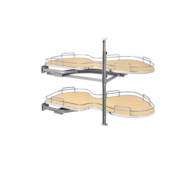 Rev-A-Shelf Steel, Natural, 39 in W, 24.44 in H, 21.75 in D, 21.75 in L, Light Brown - 5372-21-MP-L