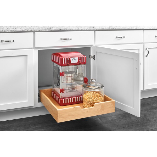 Rev-A-Shelf Maple Veneer, Light Brown, 20.06 in W, 4.85 in H, 21.65 in D, 21.65 in L, Light Brown - 4WDB4-24SC-1